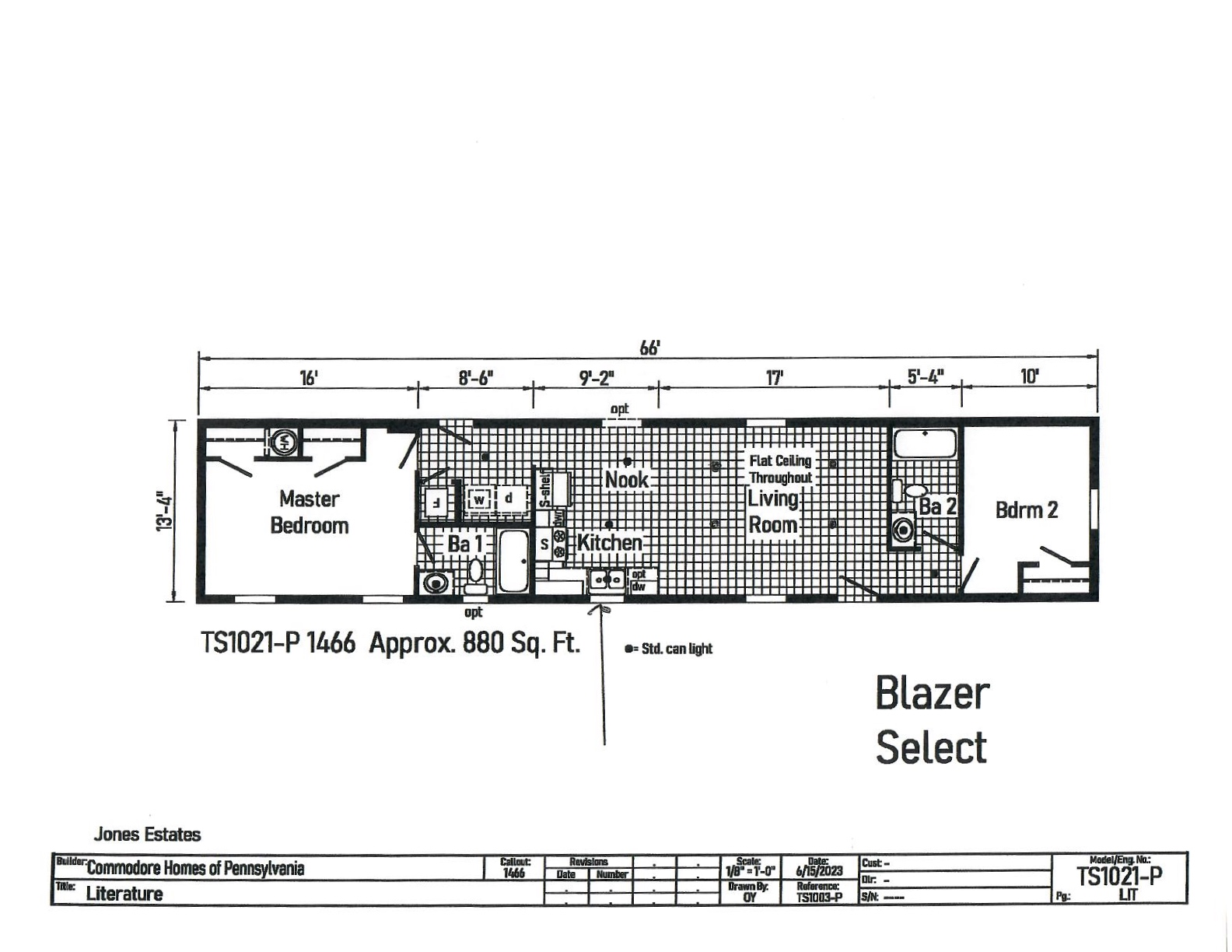 Greater Ops 2-bedroom, 2-bathroom floorplan