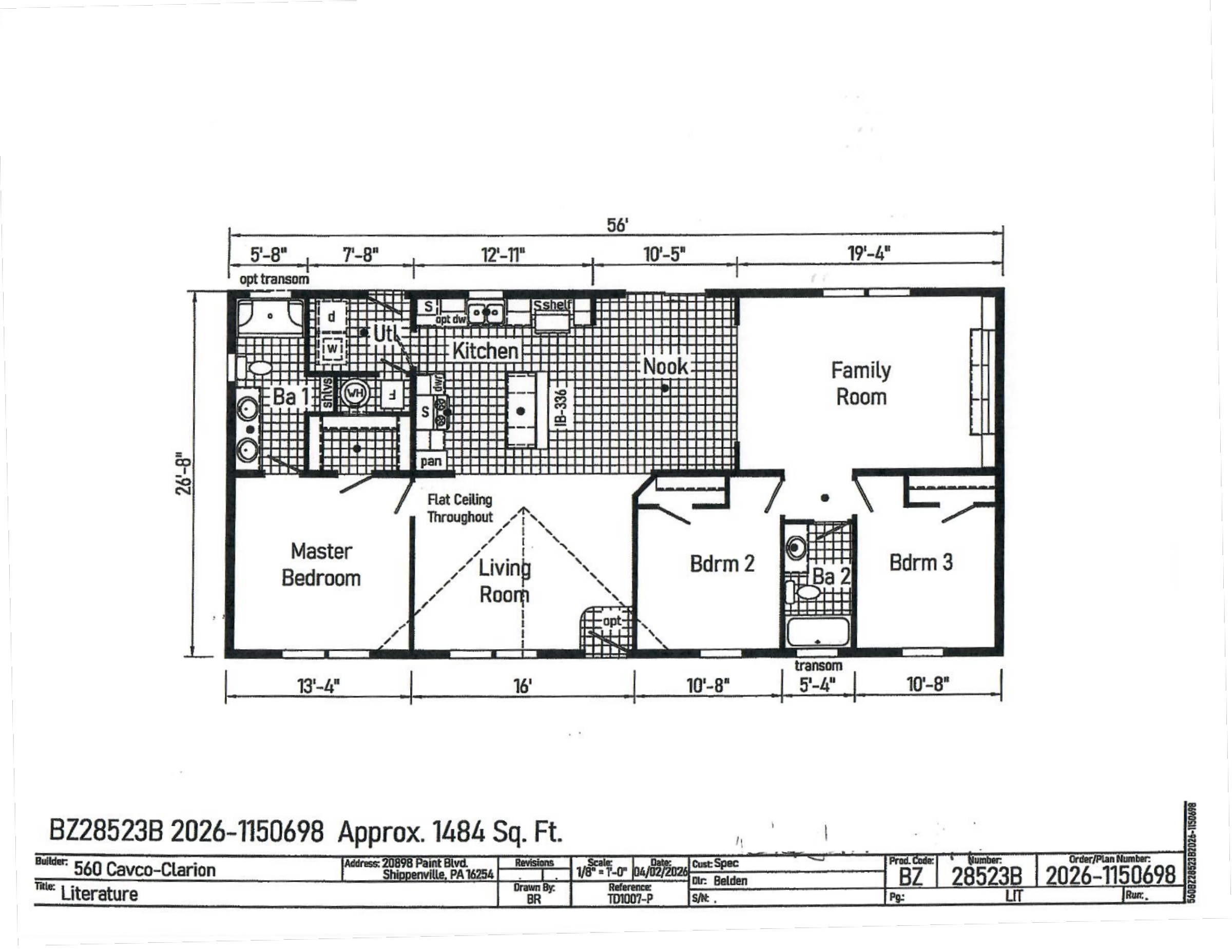 Hogancamp 3-bedroom, 2-bathroom floorplan