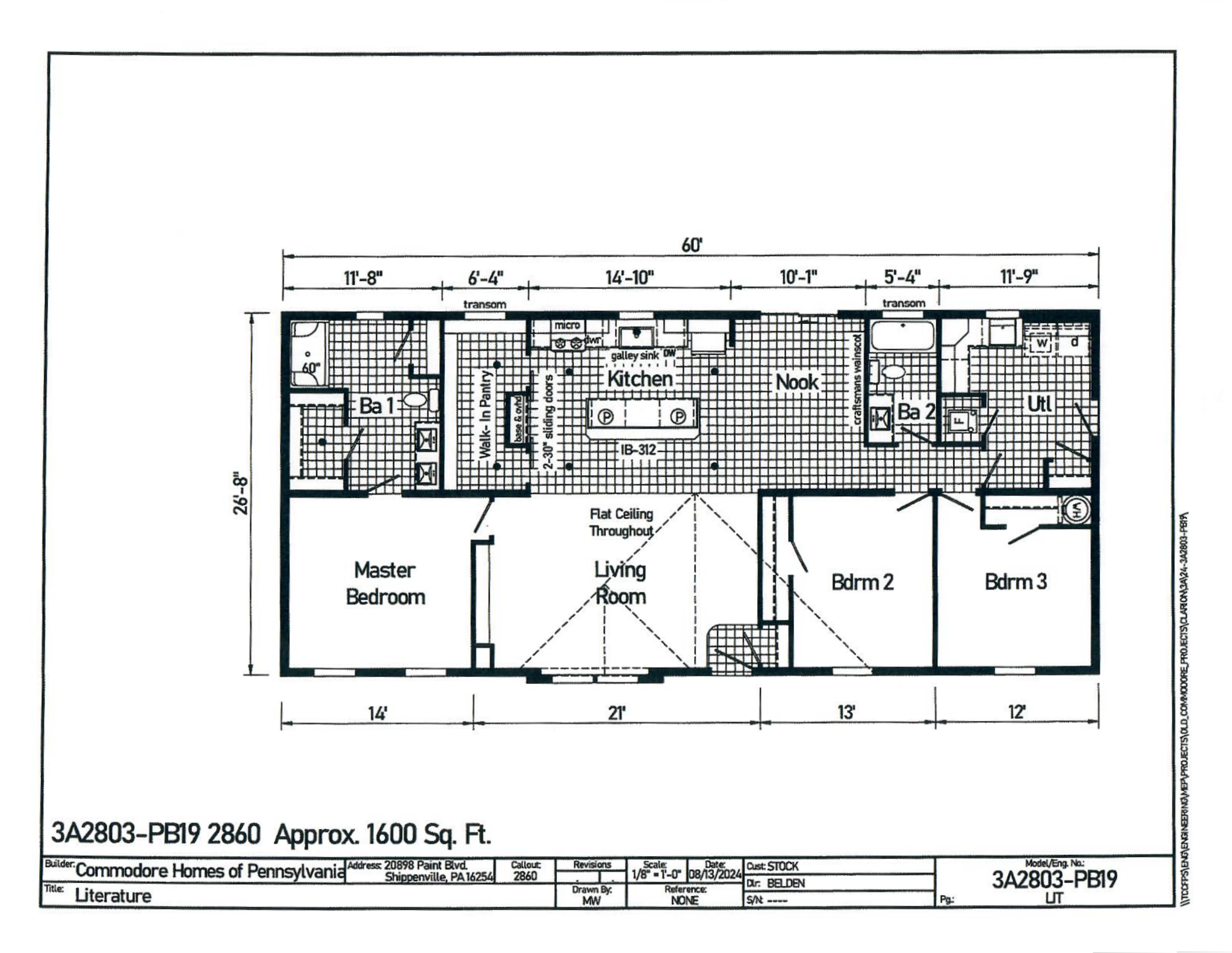 Shifty 3-bedroom, 2-bathroom floorplan