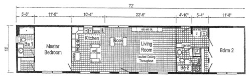 Commodore Astro Singlewide 1aS063 Floor Plan