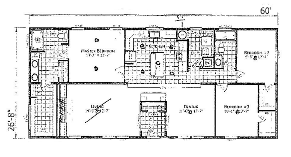 Redman 28 x 60 Modular Home New